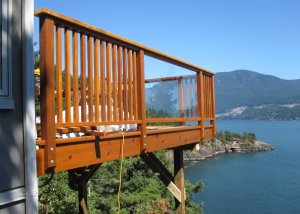 Bowen Island finished deck project